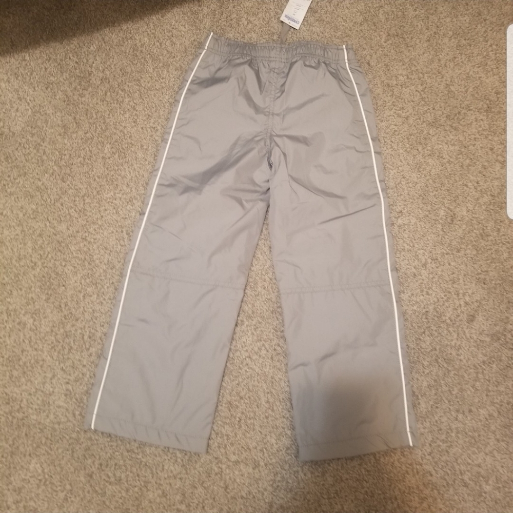 Gymboree Boys Size 5T NWT Grey/ White Stripe Track Pants NEW With Tags